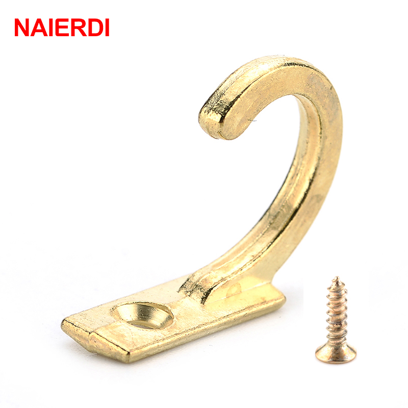 Furniture Hardware Manufacturer - Naierdi-小さなアンティークウォールフック,10個,湾曲したバックル,木製のジュエリーボックス用のロッククラスプフック,家具ハードウェア