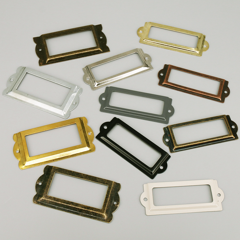 Furniture Hardware Names - アンティーク鉄ラベルフレーム,4個,カードホルダー,ネームカード,引き出しボックス,ネジ付き金属フレーム,家具ハードウェア