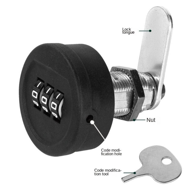 Furniture Hardware Manufacturer - 引き出しパスワードロック 20/30 ミリメートルネジ長食器棚メールボックス 3 デジタルコンビネーションロック盗難防止セキュリティ家具ハードウェア