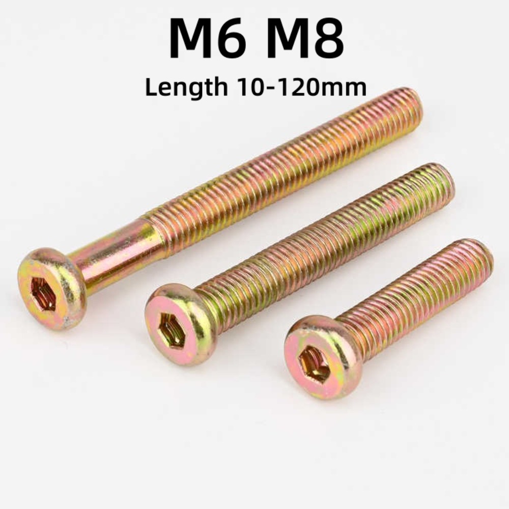 M6 M8 六角ソケット丸平頭家具コネクタボルトカラー亜鉛メ - Furniture Hardware Lowes のレビューと価格