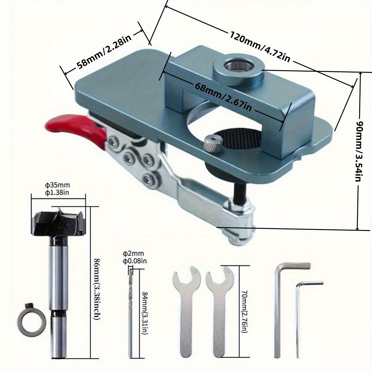 35mm ヒンジジグ - 調整可能なエッジとクイッククランプ - Furniture Hardware Fitting のレビューと価格