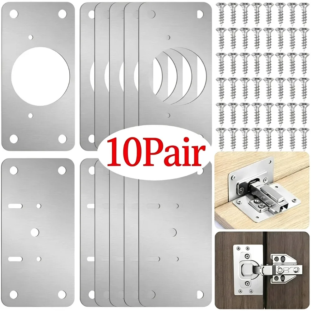 10/1ペア ヒンジ修理プレート キッチンキャビネットドアヒ - Cabinet Hinge Overlay のレビューと価格