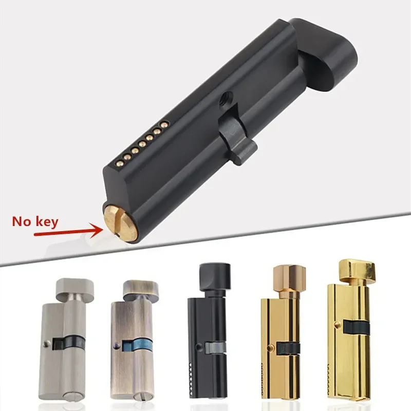 屋内無垢材ドア真鍮キーレスロックコア浴室ドアハンドルロックシ - Furniture Hardware Fitting のレビューと価格