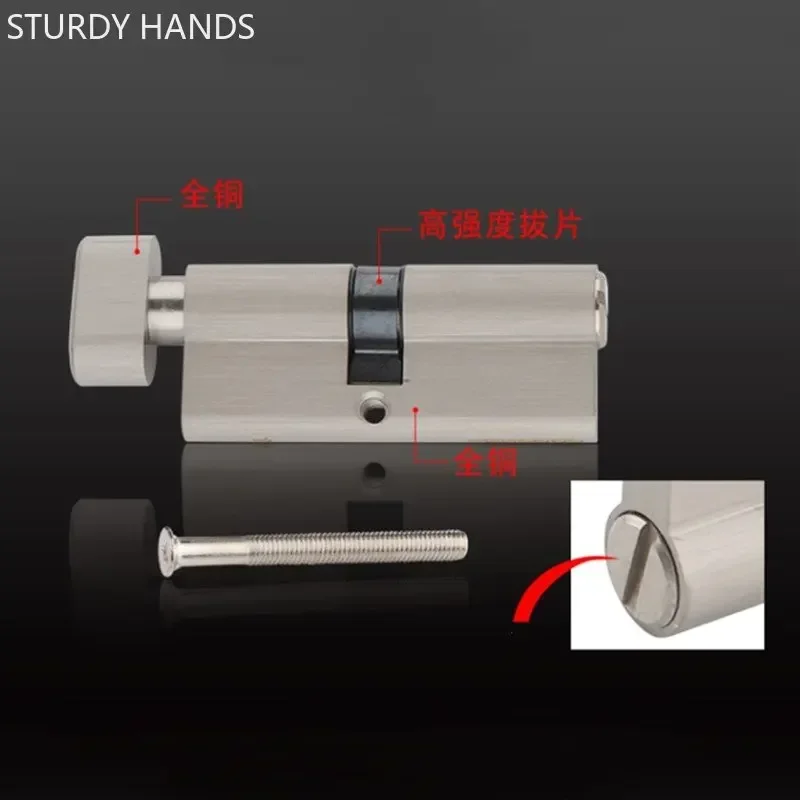 屋内無垢材ドア真鍮キーレスロックコア浴室ドアハンドルロックシ - Furniture Hardware Fitting のレビューと価格